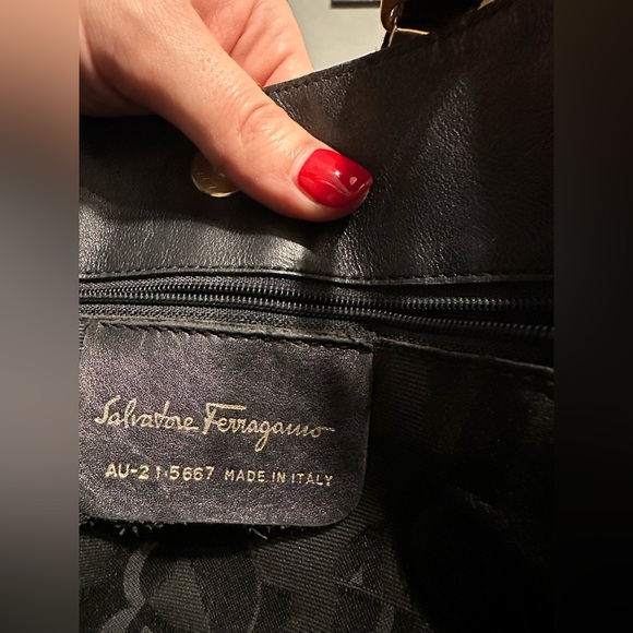 Salvatore Ferragamo metal & canvas tote bag (fits 13” MacBook Air) - Picture 10 of 13